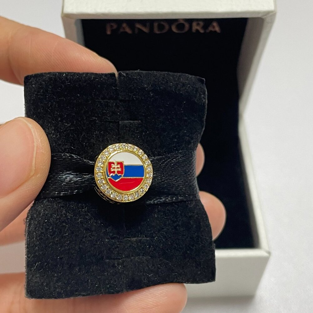 Pandora Slovakia Flag Exclusive Charm Bead